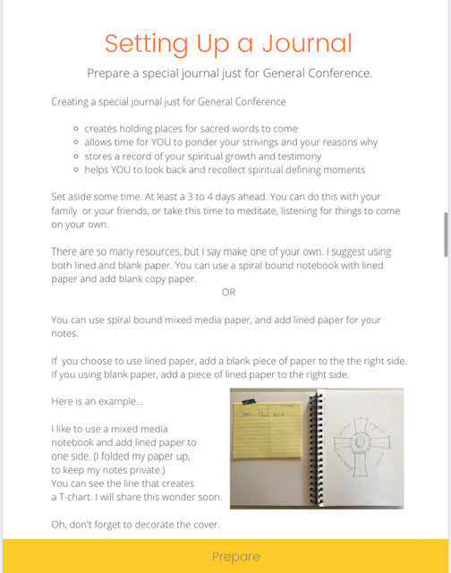 2021 Prepare for General Conference - Use your creative and spiritual gifts to prepare, participate, ponder - Spiral Bound
