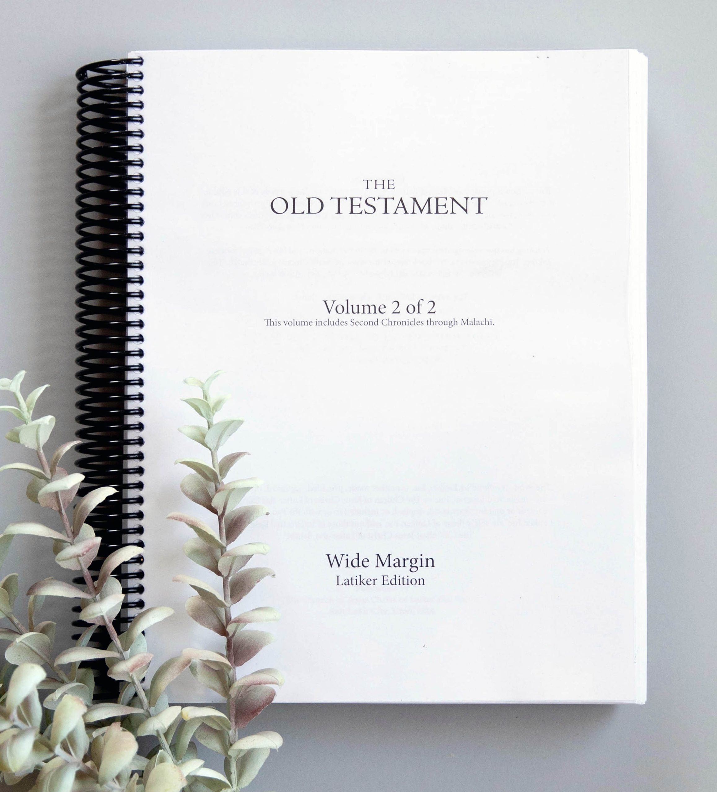 Wide Margin Old Testament Vol 2 of 2