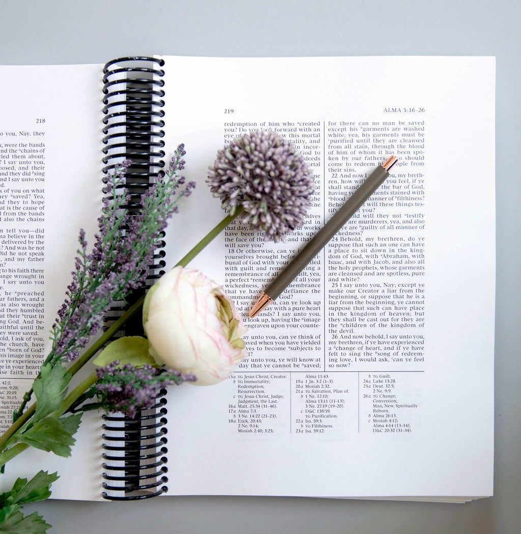 Close up of Wide Margin Scripture